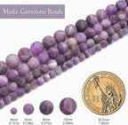 4mm Matte Amethyst Bead, 15-Inch Matte Round Loose Stone Beads - Image 3