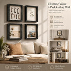 4 Pack 8x10Shadow Box Frame Set, Deep Wood Display Case - Image 6