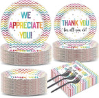 200pcs Thank You Plates Napkins We Appreciate You Party Tableware Set Teacher by Naozinebi