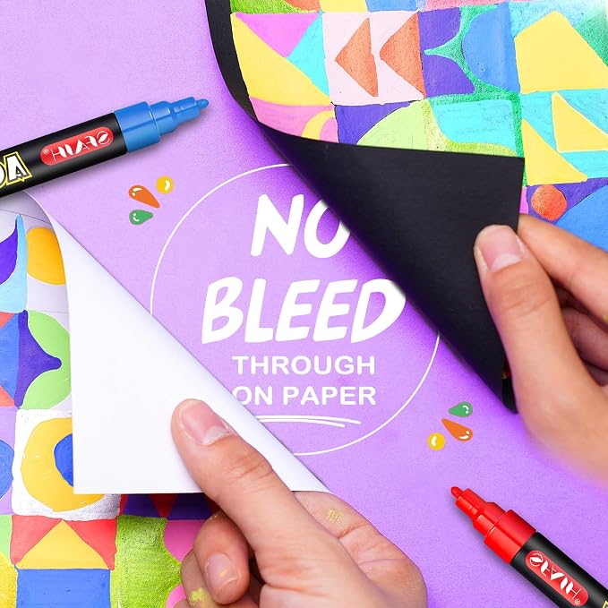 SFAIH Acrylic Creative Markers - 3mm Replaceable Nibs 8 Colors - Image 4