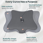 Ergonomic Cervical Neck Pillow for Sleeping – Cooling Memory Foam Cervical - Image 4