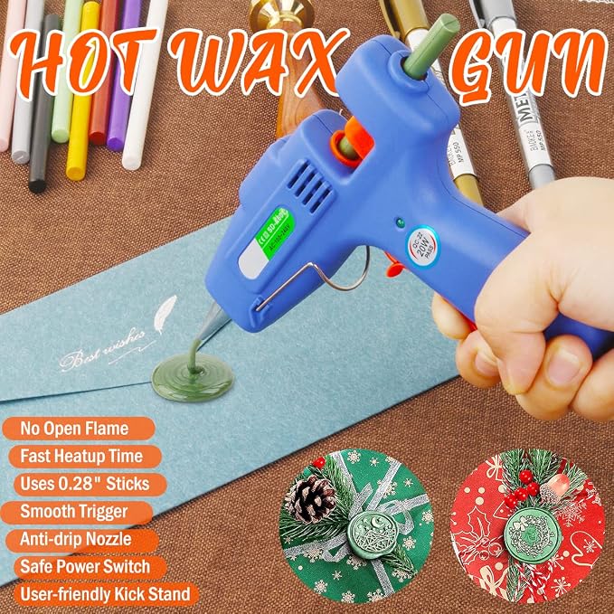 Wax Seal Kits, Wasole 40Pcs Pine Green Sealing Wax Sticks - Image 3