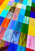 9 Sheets Stained Glass Sheet, 4 x 6 inch Iridescent Glass Sheets Mosaic Glass - Image 5
