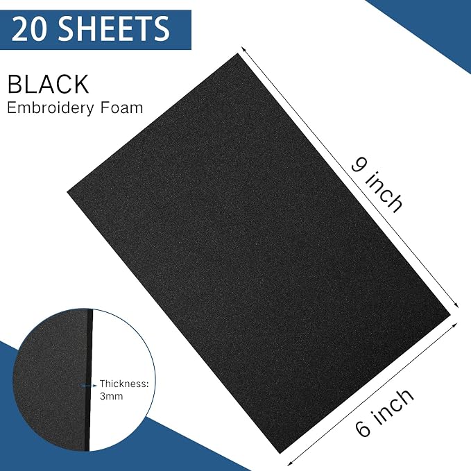 Innconee 20 Pcs 3mm Embroidery Foam EVA Foam Sheets - Image 2