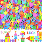 744Pcs Foam Stickers, 8Colors Foam Shape Letter Stickers by Unknown
