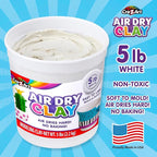Cra-Z-Art Air Dry Clay - 5lb Bucket Natural White Modeling Clay - Image 2