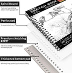 FIXSMITH 9"X12" Sketch Book | 400 Sheets Sketchbook| 4 Pack |Acid Free Drawing - Image 2