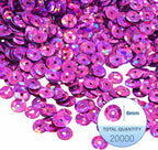 Mandala Crafts 6mm Cup Holographic Magenta Sequins - Image 3