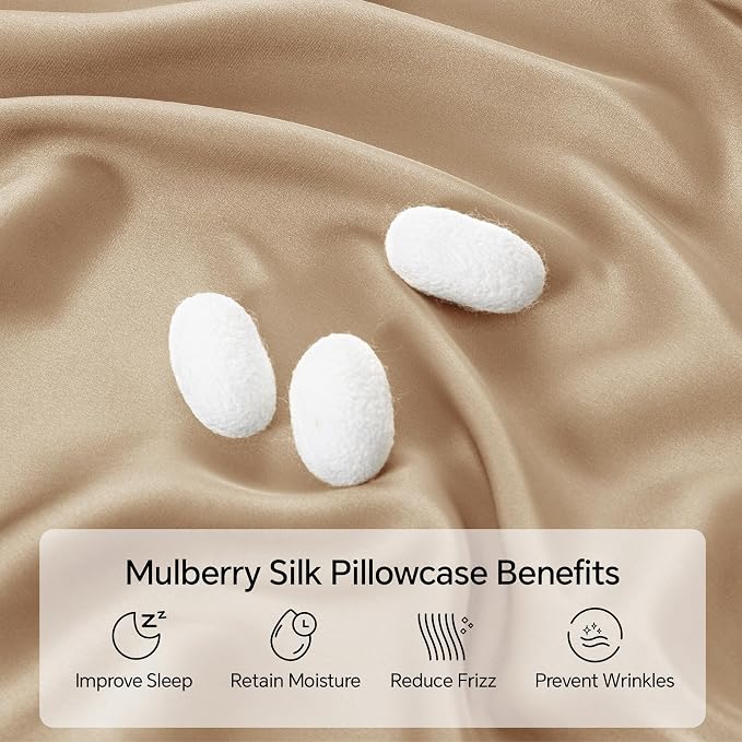 INFIIXSO Mulberry Silk Pillow Case King Size, Silk Pillowcase - Image 2