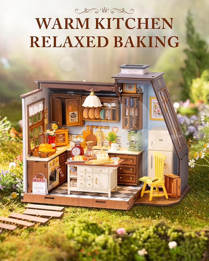 Rolife DIY Miniature House Kit for Adults, Baking Kitchen Mini Wooden Dollhouse - Image 4