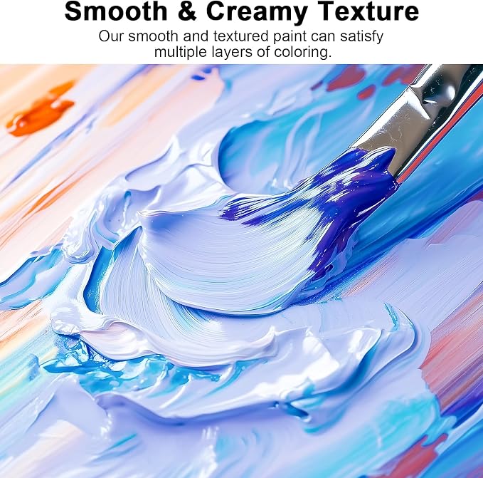 Nicpro 14 Colors Large Bulk Acrylic Paint Set Rich Art Painting Supplies - Image 4
