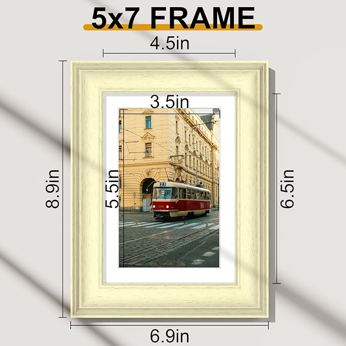 Vittanly 5x7 Picture Frames Set of 2, Ornate Vintage Photo Frame - Image 2