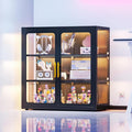 34" Display Cabinet with Glass Doors, 4-Tier Curio Cabinet with Many Color by BAOLIWO