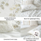 LEMIROE Floral Cotton Comforter King Size - Image 5