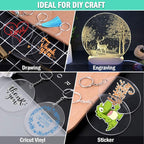Acrylic Keychain Blanks, Audab 30PCS Bulk Acrylic Circles Clear Disc Ornaments - Image 6