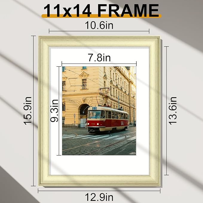Vittanly 11x14 Picture Frames Set of 2, Ornate Vintage Photo Frame - Image 2