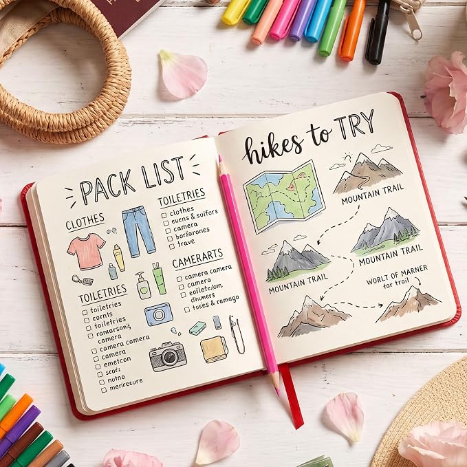 Prudiut Hardcover Pocket Sketchbook, 98lb/160gsm Heavyweight Tiny Sketch Book - Image 6