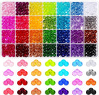 Paxcoo 700 Pcs Crystal Acrylic Beads Faceted Bicone Gem Beads by PAXCOO