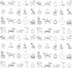 WOCRAFT 60pcs Bright Silver Dogs Bracelet Charms by WOCRAFT