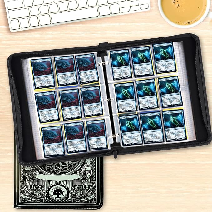 9 Pocket Card Binder, Trading Card Binder Premium 720 Double PU Card Collection - Image 5