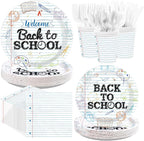 168 Pcs Back to School Party Decorations Notebook Print Plates Napkins Cups by Greencian