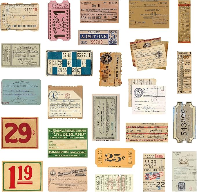 PRSTINCOL 100Pcs Vintage Sticker Pack - Image 5