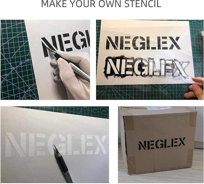 16PCS 6 Mil Blank Mylar Stencil Sheets, 12 X 12 Inch Clear Plastic Sheets - Image 6