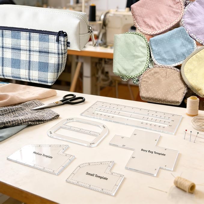 5Pcs Boxy Bag Making Templates for DIY Sewing Enthusiast | Bag Making Supplies - Image 7