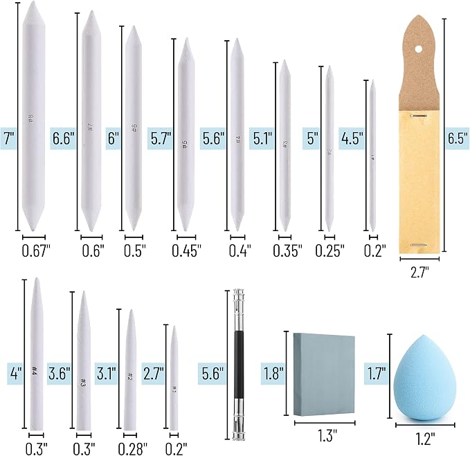 Mr. Pen- Blending Stumps for Drawing, 33 Pack | Tortillions Paper Art Blenders - Image 3