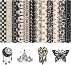 HTVSTD Mushroom HTV Heat Transfer Vinyl 12 Sheets 12×10in Iron on Vinyl | Black by CraftingEveryday