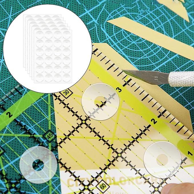 144pcs Non-Slip Silicone Grips for Quilt Templates, Quilting Rulers, Adhesive - Image 5
