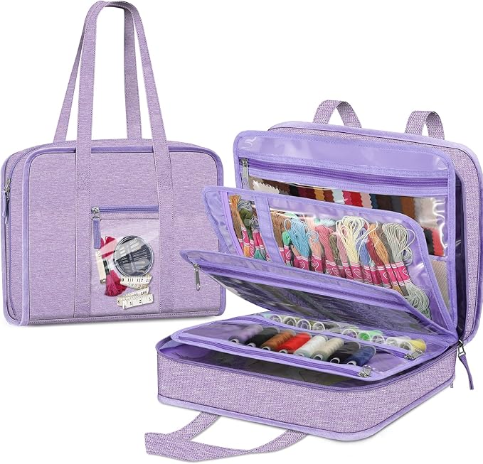 FINPAC Sewing and Craft Supplies Storage Tote, Large Capacity Travel Packing by FINPAC