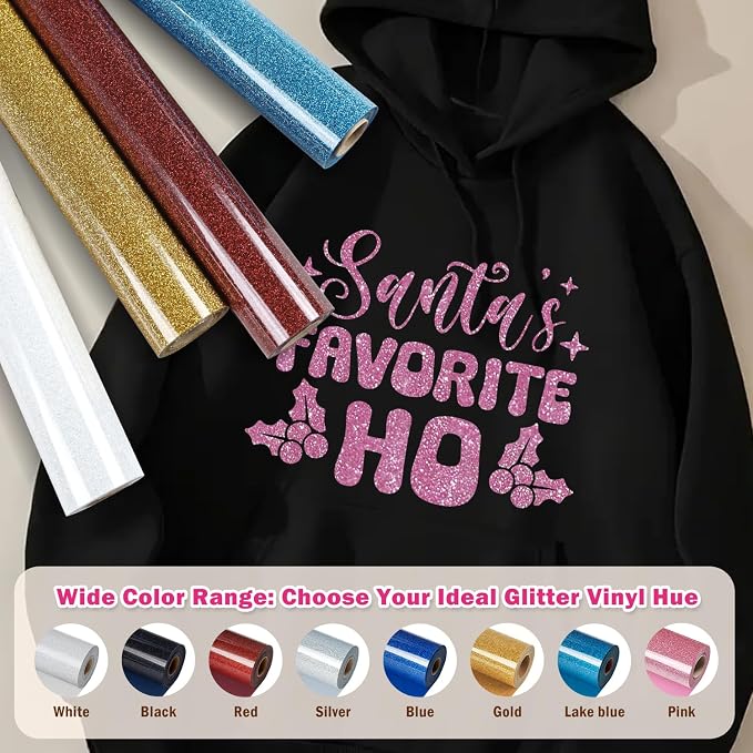 TUMIYA Pink Glitter Heat Transfer Vinyl HTV Roll - Image 6