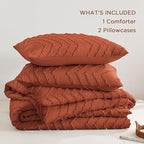 Andency Burnt Orange King Size Comforter, Boho Terracotta Soft Warm Bedding - Image 6