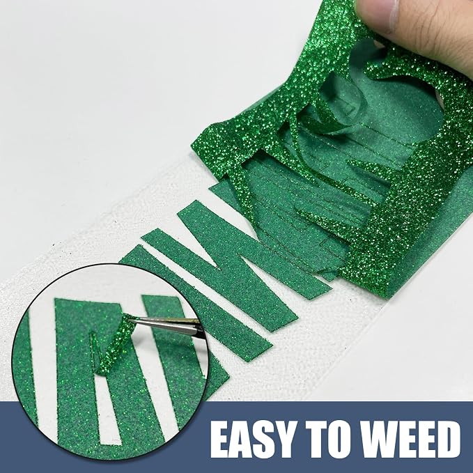 Green Glitter Heat Transfer Vinyl 12" x 8 ft HTV - Image 5
