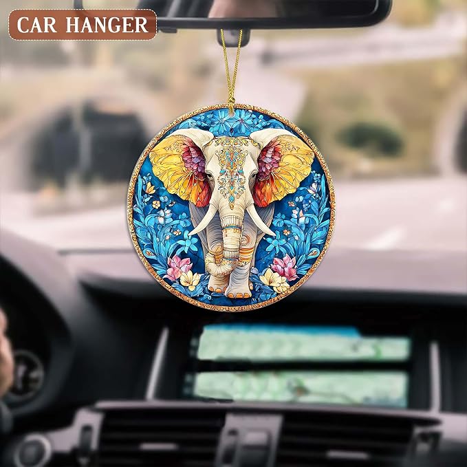 Elephant Christmas Acrylic Ornament, Elephant Christmas Ornaments, Gift - Image 8