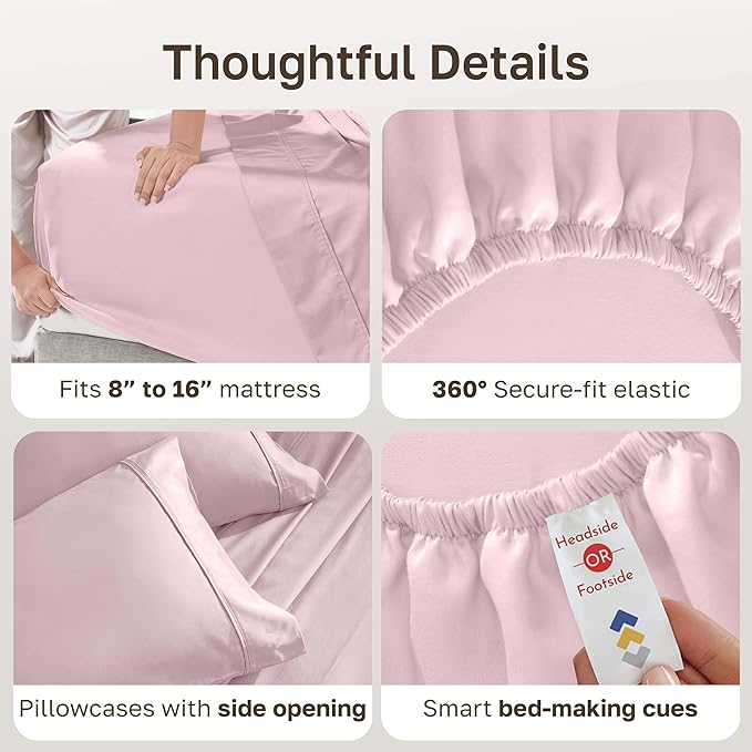 California Design Den Soft King Size 100% Cotton Sheet Sets, 400 Thread Count - Image 5