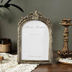 Cuspin 5x7 Picture Frame Arched Gold Frames, Vintage Bronze 5 by 7 Photo Frame - Image 2