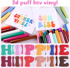 Tintnut Colorful Puff Heat Transfer Vinyl, easy cut & weed, stretch washable - Image 4