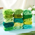 75G Needle Felting Wool Green Wool Roving - Image 6