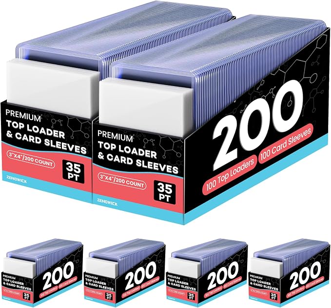 1200 Card Sleeves Top Loaders for Cards, Baseball Card Protectors, Trading Card by Zenowick
