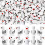 80 Pcs Mini Resin Volleyball Ducks, Small Figurines Bulk Tiny Sports Duck by Unknown