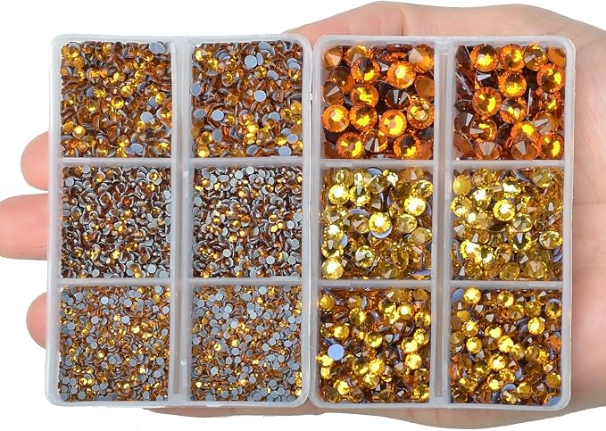 10000Pcs 2-Boxes Mixed Size Hot Fix Round Crystals Gems Glass Stones Hotfix - Image 4