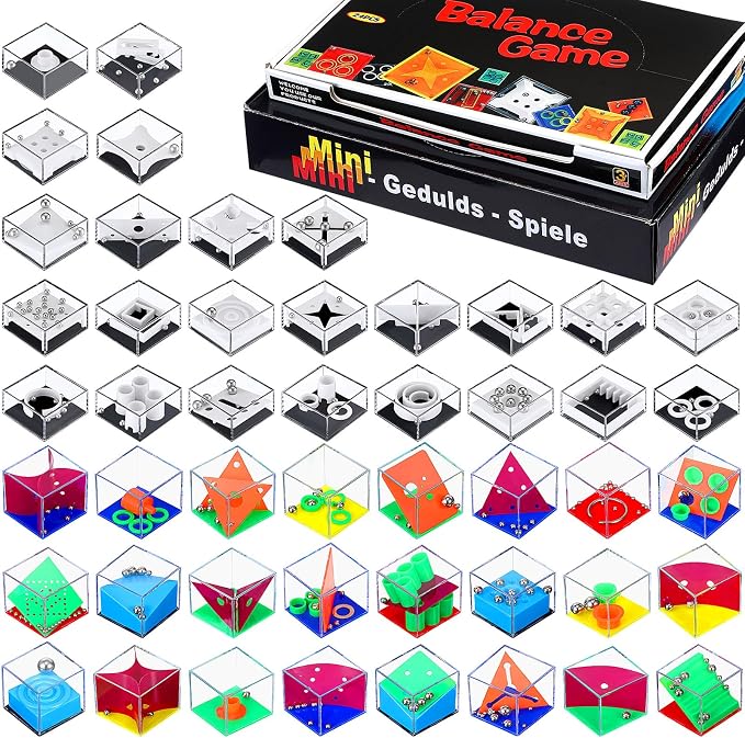 Lenwen 48 Pieces Brain Teaser Puzzles Cubes mini Puzzle Party Favors Goodie by Lenwen