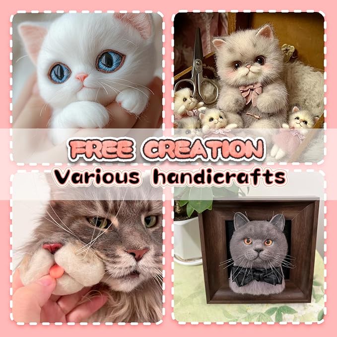 Nuvretk 8 Cute Silicone Molds for Needle Felting - Image 6