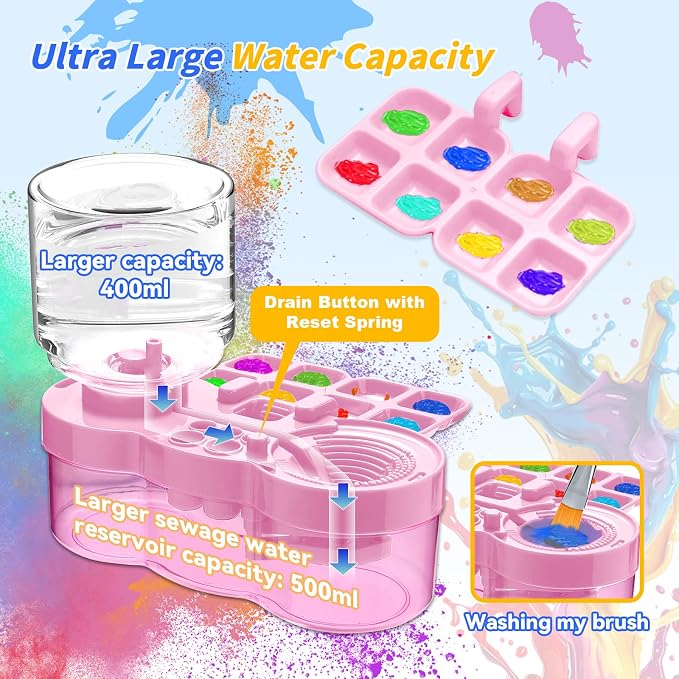 Upgraded Paint Brush Cleaner Tool, Brush Rinser Cup Painting Running Water - Image 4