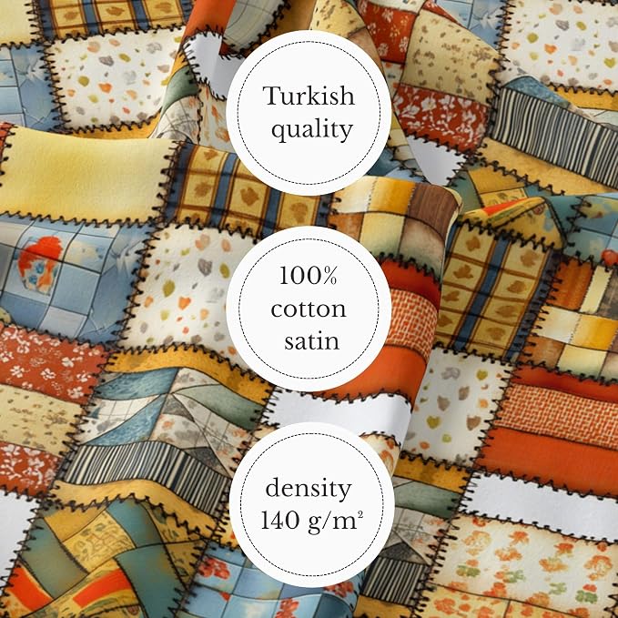 100% Cotton Fabric by the Yard – Turkish Quality Quilting & Sewing Fabric - Image 6