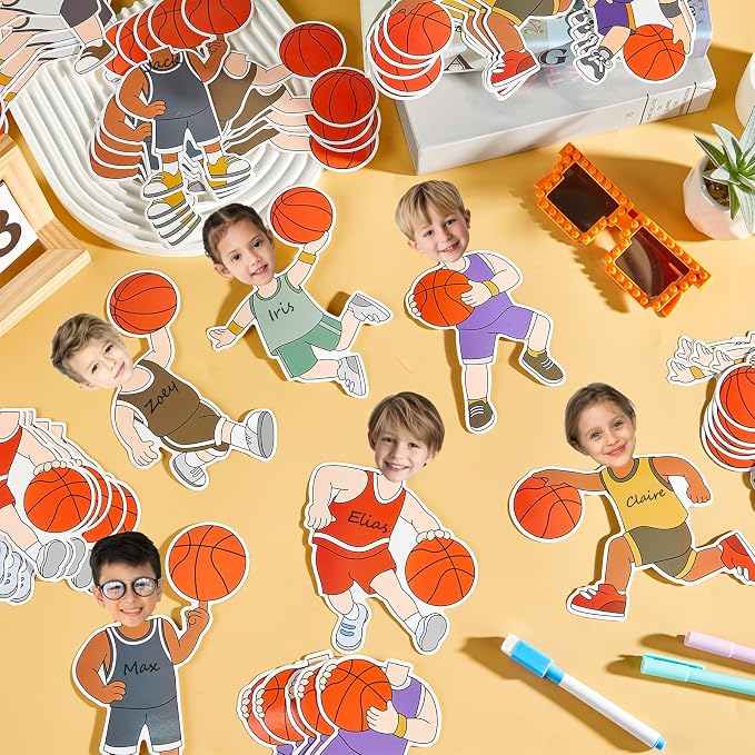 OBUSATT 60 Pcs Basketball Player Theme Cutouts Basketball Bulletin Board - Image 4