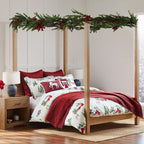 Levtex Home - Cross Stitch Velvet Red Quilt Set - Full/Queen Quilt + Two - Image 2