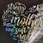 Holographic Crystal Silver Metallic Foil HTV Heat Transfer Vinyl - Image 3